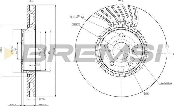 Bremsi CD8498VLS - Тормозной диск autospares.lv