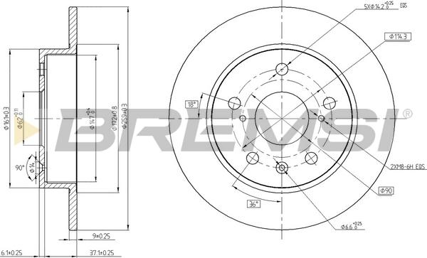 Bremsi CD8493S - Тормозной диск autospares.lv