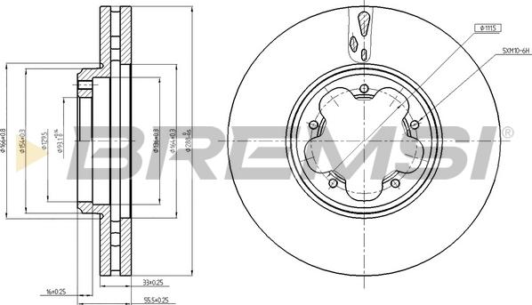 Bremsi CD8469V - Тормозной диск autospares.lv