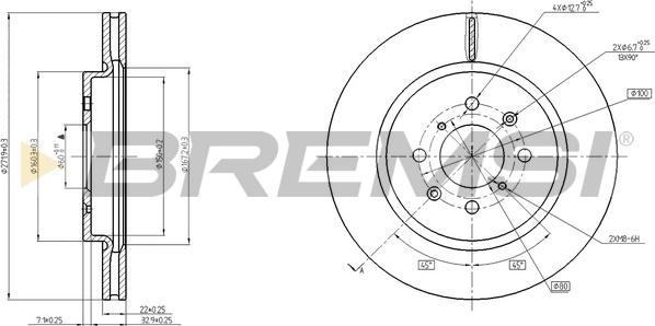 Bremsi CD8410V - Тормозной диск autospares.lv