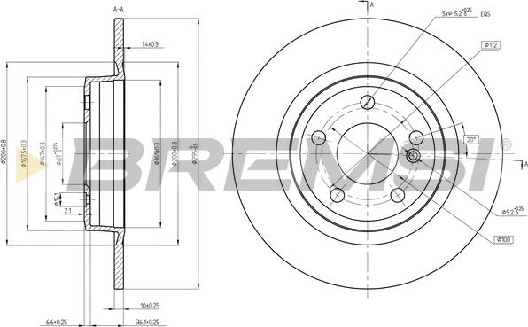 Bremsi CD8486S - Тормозной диск autospares.lv