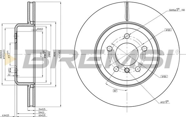 Bremsi CD8480V - Тормозной диск autospares.lv