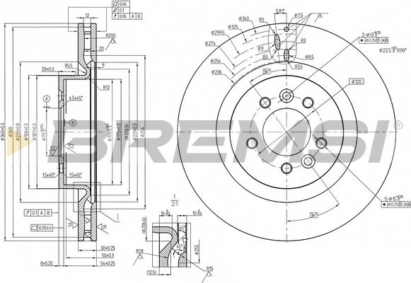 Bremsi CD8429V - Тормозной диск autospares.lv