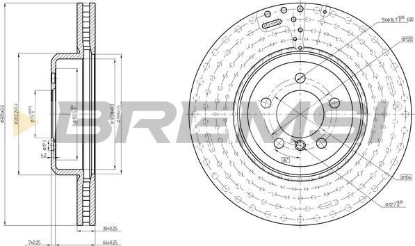 Bremsi CD8479V - Тормозной диск autospares.lv