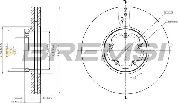 Bremsi CD8470V - Тормозной диск autospares.lv