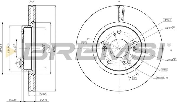 Bremsi CD8473V - Тормозной диск autospares.lv