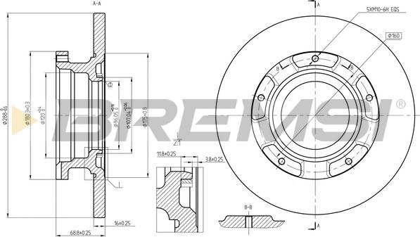 Bremsi CD8472S - Тормозной диск autospares.lv