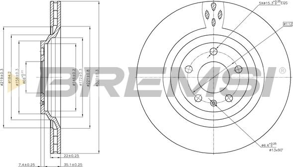 Bremsi CD8546V - Тормозной диск autospares.lv