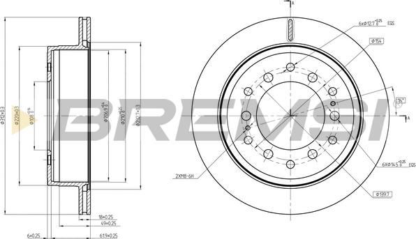 Bremsi CD8505V - Тормозной диск autospares.lv