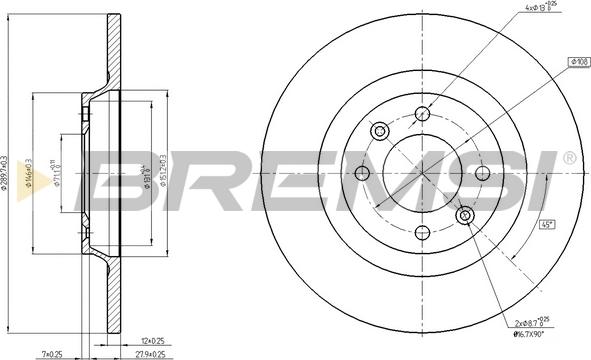 Bremsi CD8511S - Тормозной диск autospares.lv