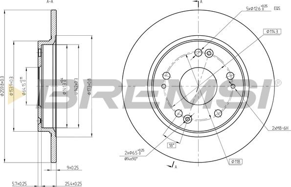 Bremsi CD8524S - Тормозной диск autospares.lv