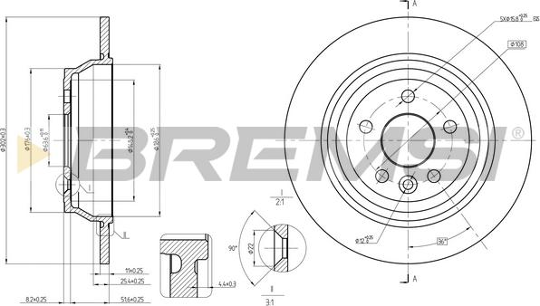 Bremsi CD8607S - Тормозной диск autospares.lv