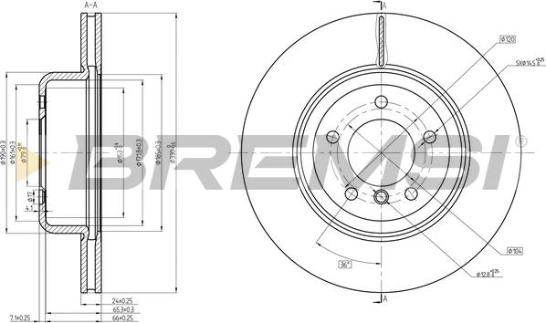 Bremsi CD8617V - Тормозной диск autospares.lv