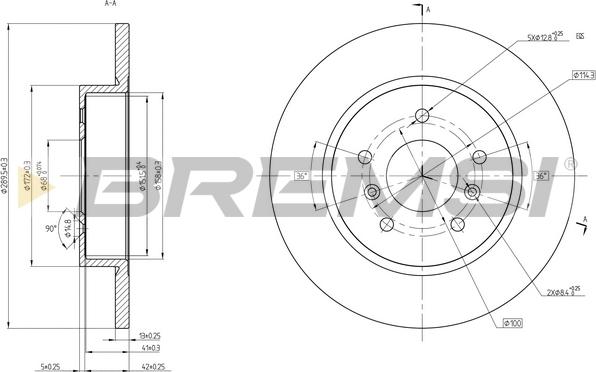 Bremsi CD8683S - Тормозной диск autospares.lv