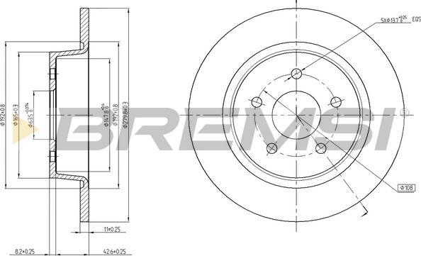 Bremsi CD8058S - Тормозной диск autospares.lv