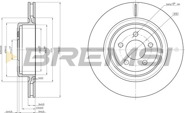 Bremsi CD8066V - Тормозной диск autospares.lv