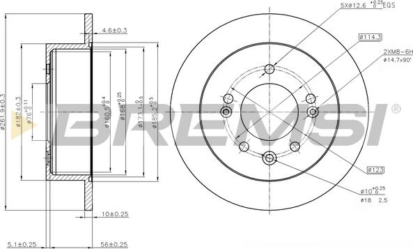 Bremsi CD8005S - Тормозной диск autospares.lv