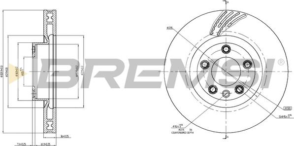 Bremsi CD8019VLS - Тормозной диск autospares.lv