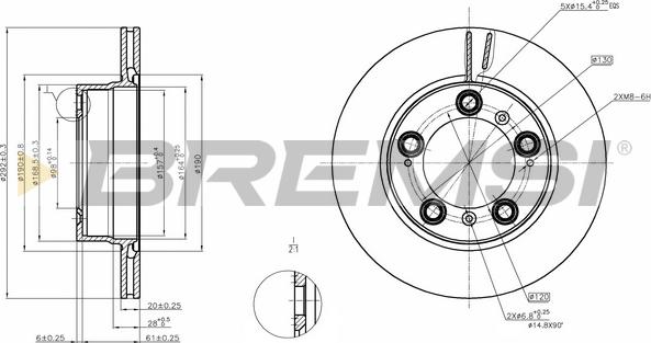 Bremsi CD8023V - Тормозной диск autospares.lv