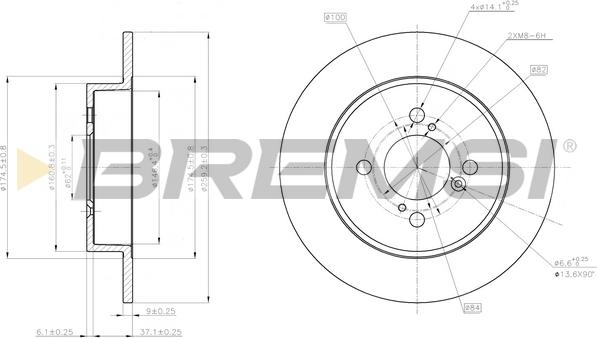 Bremsi CD8071S - Тормозной диск autospares.lv