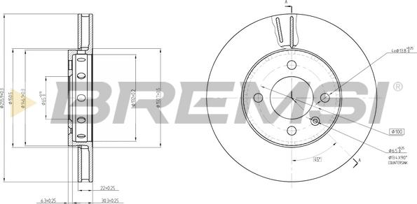 Bremsi CD8184V - Тормозной диск autospares.lv
