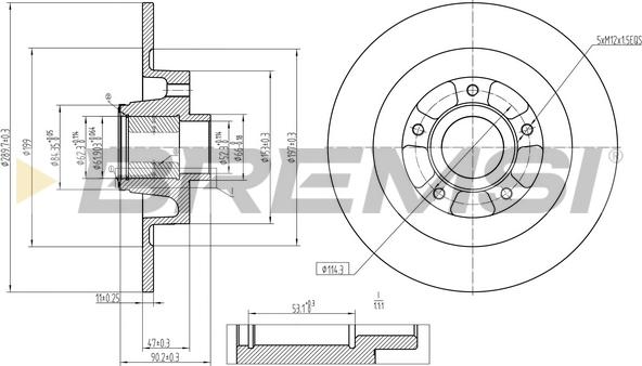 Bremsi CD8185S - Тормозной диск autospares.lv