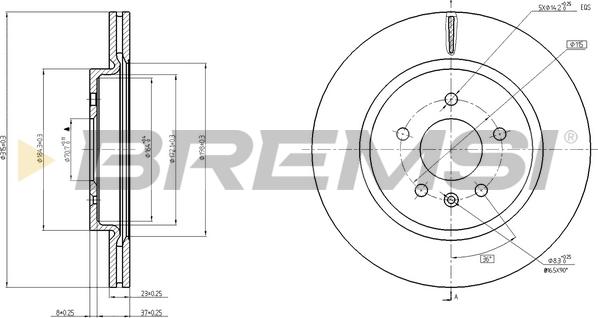 Bremsi CD8188V - Тормозной диск autospares.lv