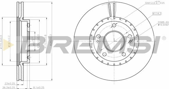 Bremsi CD8187V - Тормозной диск autospares.lv