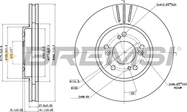 Bremsi CD8175V - Тормозной диск autospares.lv