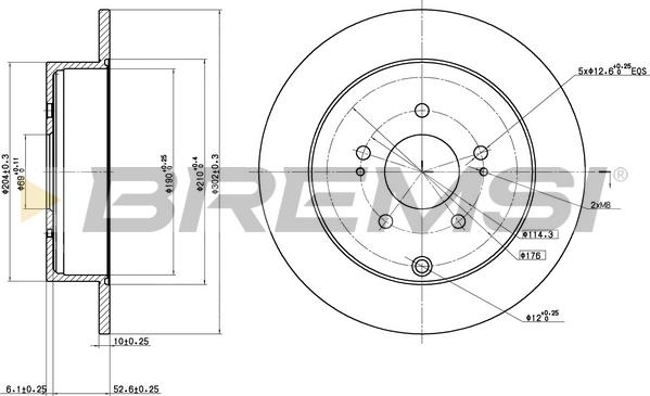 Bremsi CD8268S - Тормозной диск autospares.lv