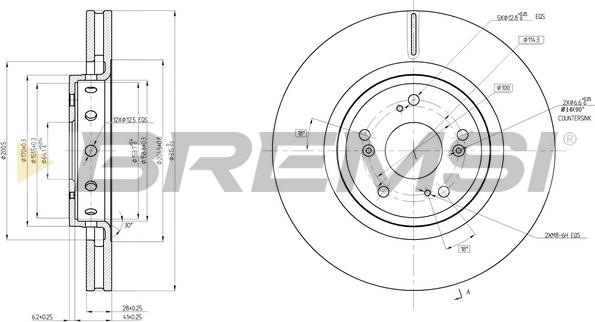 Bremsi CD8209V - Тормозной диск autospares.lv