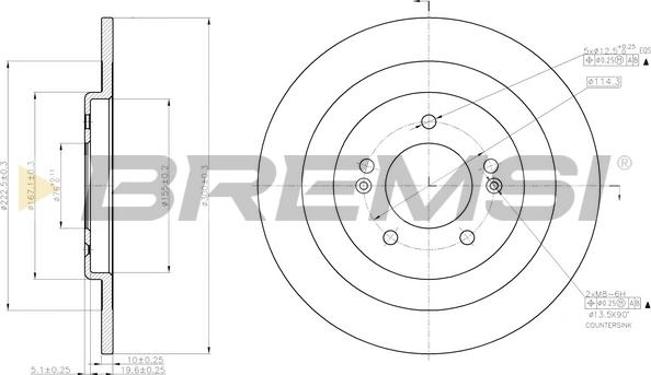 Bremsi CD8201S - Тормозной диск autospares.lv