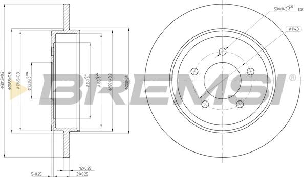 Bremsi CD8207S - Тормозной диск autospares.lv