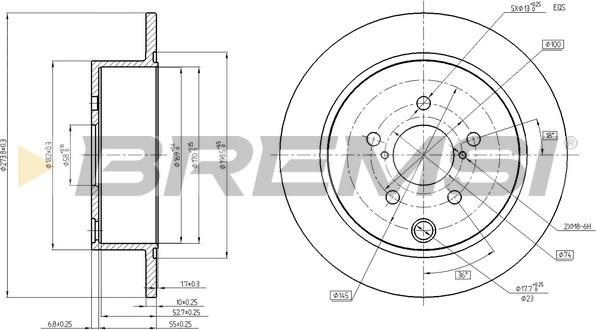 Bremsi CD8211S - Тормозной диск autospares.lv