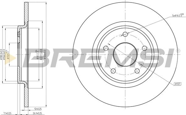 Bremsi CD8217S - Тормозной диск autospares.lv