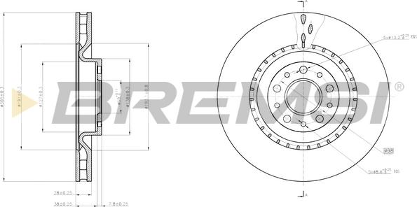 Bremsi CD8289V - Тормозной диск autospares.lv
