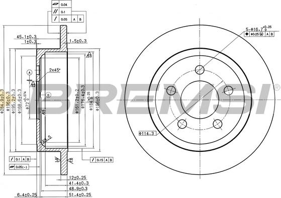 Bremsi CD8288S - Тормозной диск autospares.lv