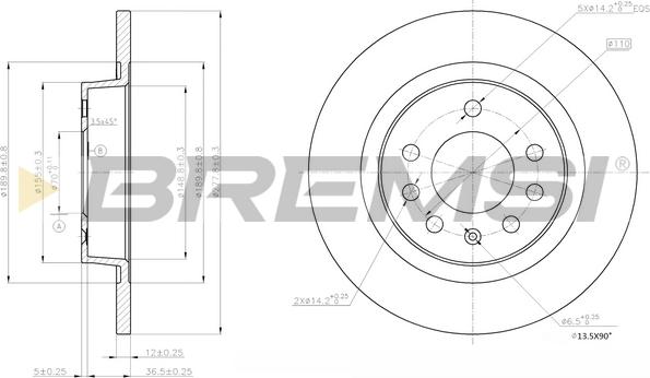 Bremsi CD7943S - Тормозной диск autospares.lv