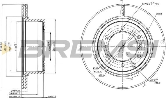 Bremsi CD7954V - Тормозной диск autospares.lv