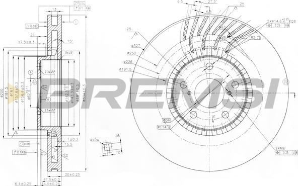 Bremsi CD7957VLS - Тормозной диск autospares.lv