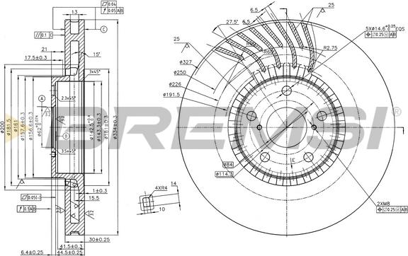 Bremsi CD7957VRD - Тормозной диск autospares.lv