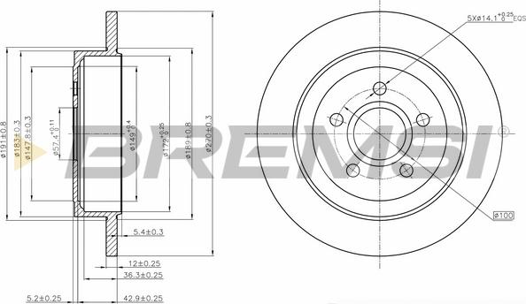 Bremsi CD7911S - Тормозной диск autospares.lv