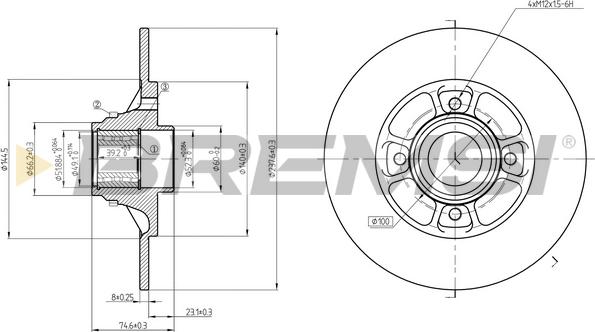 Bremsi CD7984S - Тормозной диск autospares.lv