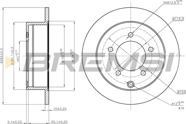 Bremsi CD7986S - Тормозной диск autospares.lv