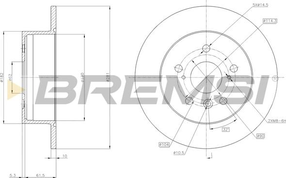 Bremsi CD7980S - Тормозной диск autospares.lv