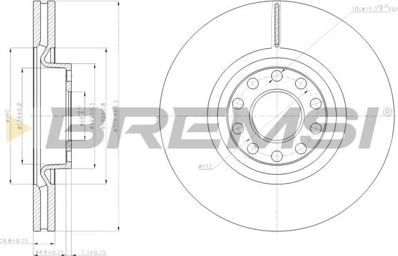 Bremsi CD7983V - Тормозной диск autospares.lv