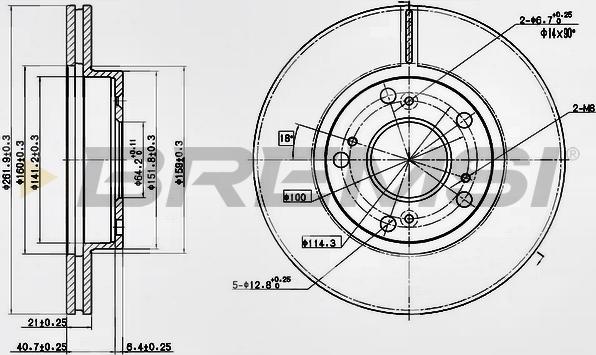 Bremsi CD7939V - Тормозной диск autospares.lv