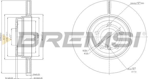 Bremsi CD7936V - Тормозной диск autospares.lv