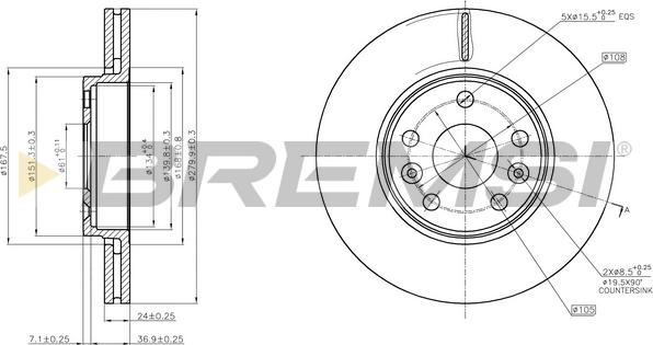 Bremsi CD7979V - Тормозной диск autospares.lv