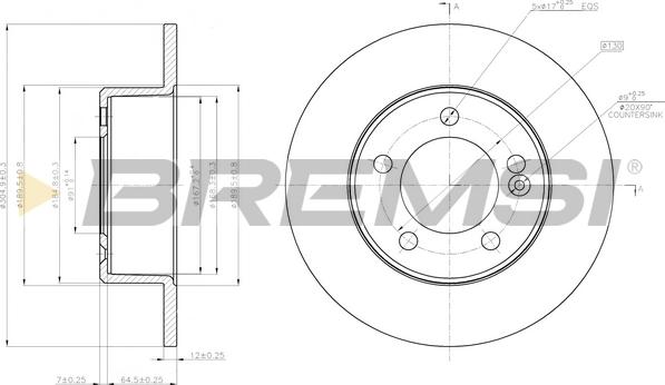 Bremsi CD7976S - Тормозной диск autospares.lv